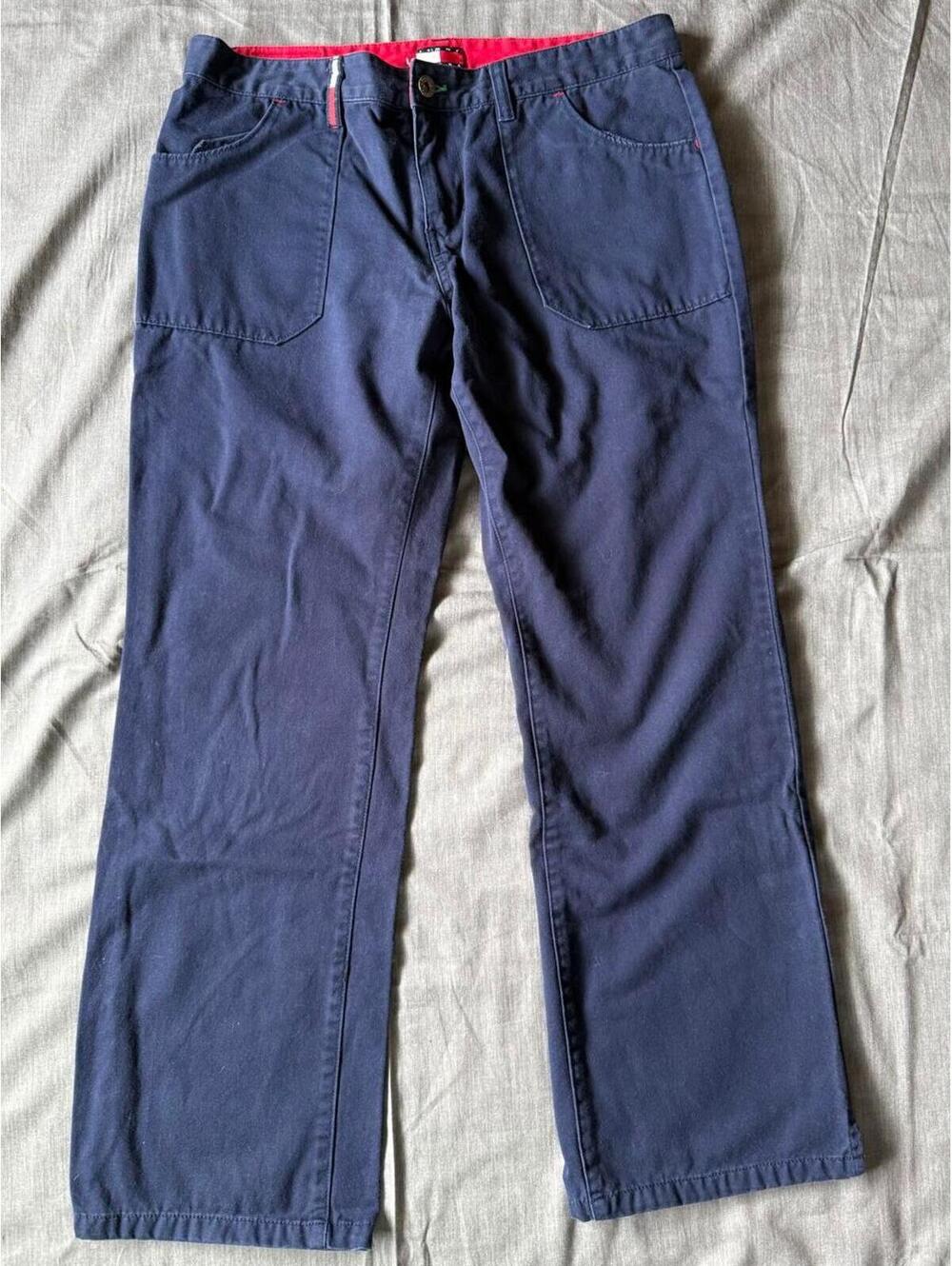 Tommy Hilfiger Navy Blue Pants Straight Leg 100% Cotton Juniors Size 13